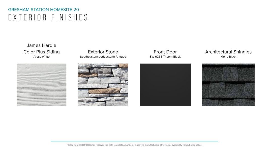 Sample of building materials used in homes in Gresham Station, Simpsonville (Image 29). Sample of building materials used in homes in Gresham Station, Simpsonville (Image 29).