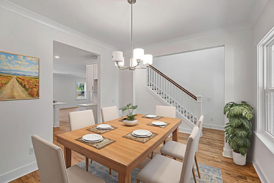 Furnished interior view inside a new home in , Awendaw (Image 9).