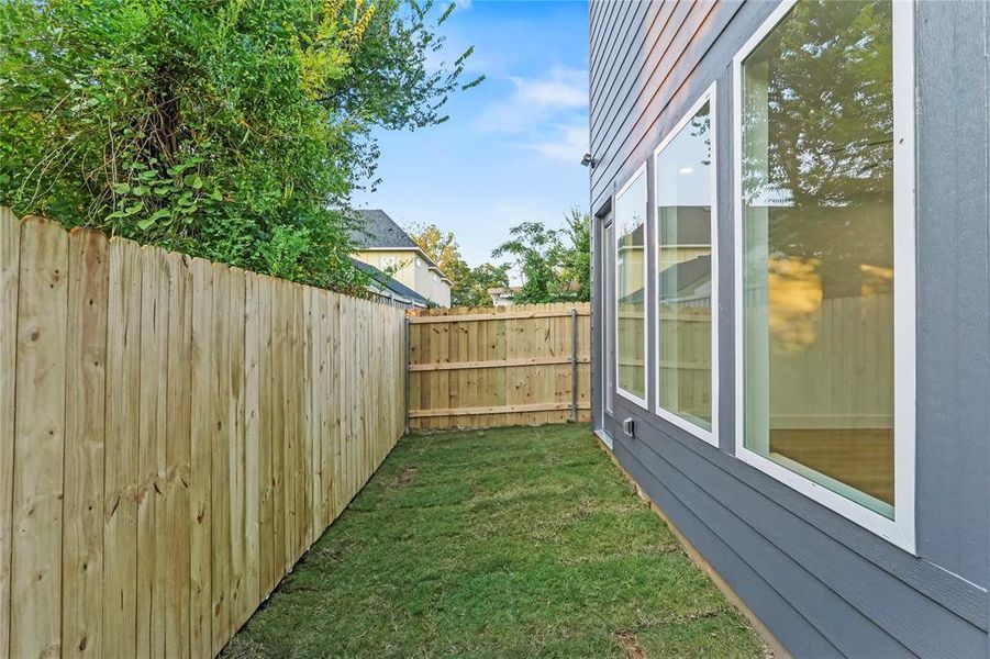 Exterior details and patio area of a home in , Dallas (Image 3). Exterior details and patio area of a home in , Dallas (Image 3).
