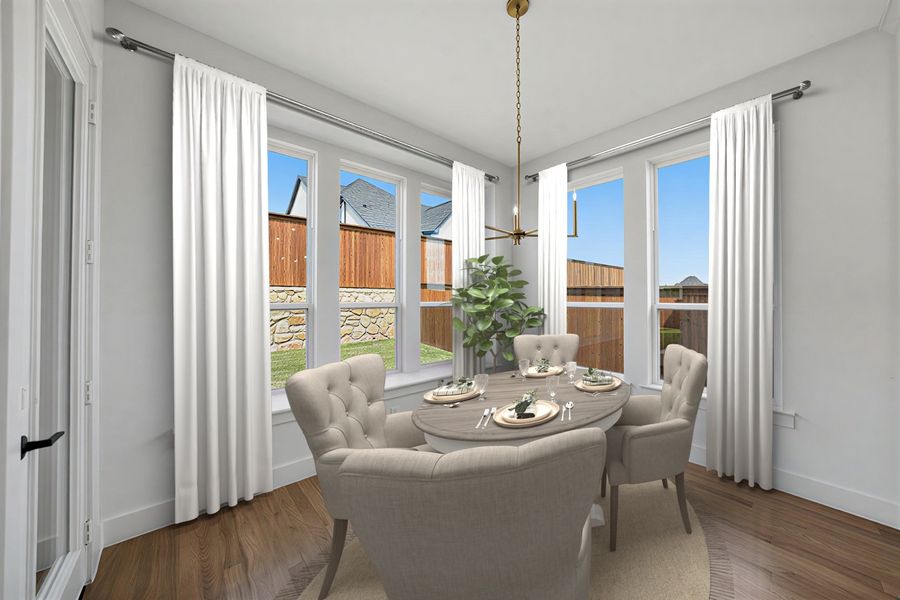 Furnished interior view inside a new home in Custer Ridge Estates, Allen (Image 18).