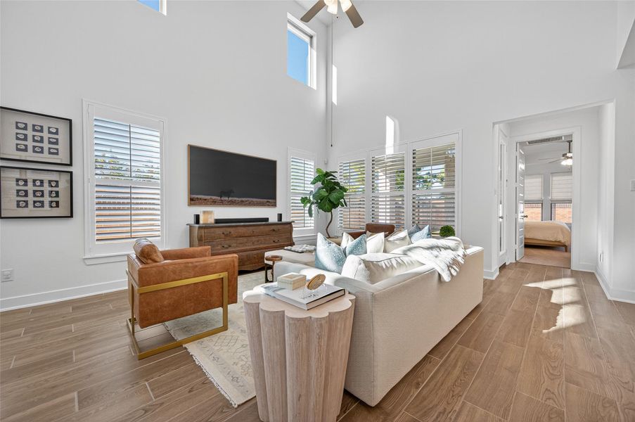 Furnished interior view inside a new home in Elyson - 40', Katy (Image 6). Furnished interior view inside a new home in Elyson - 40', Katy (Image 6).