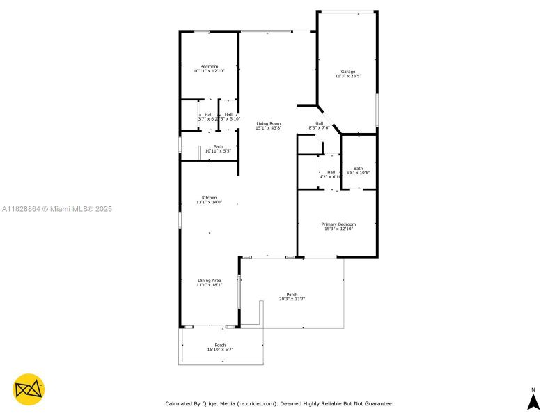 2D floor plan layout of this home in , Miami, FL (Image 5).