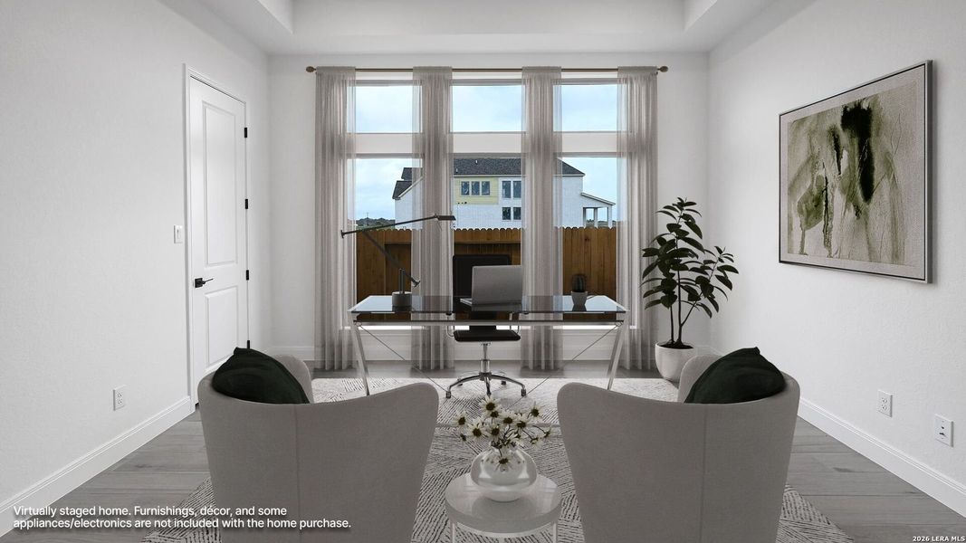 Furnished interior view inside a new home in Meadows of Mill Creek, Seguin (Image 7).