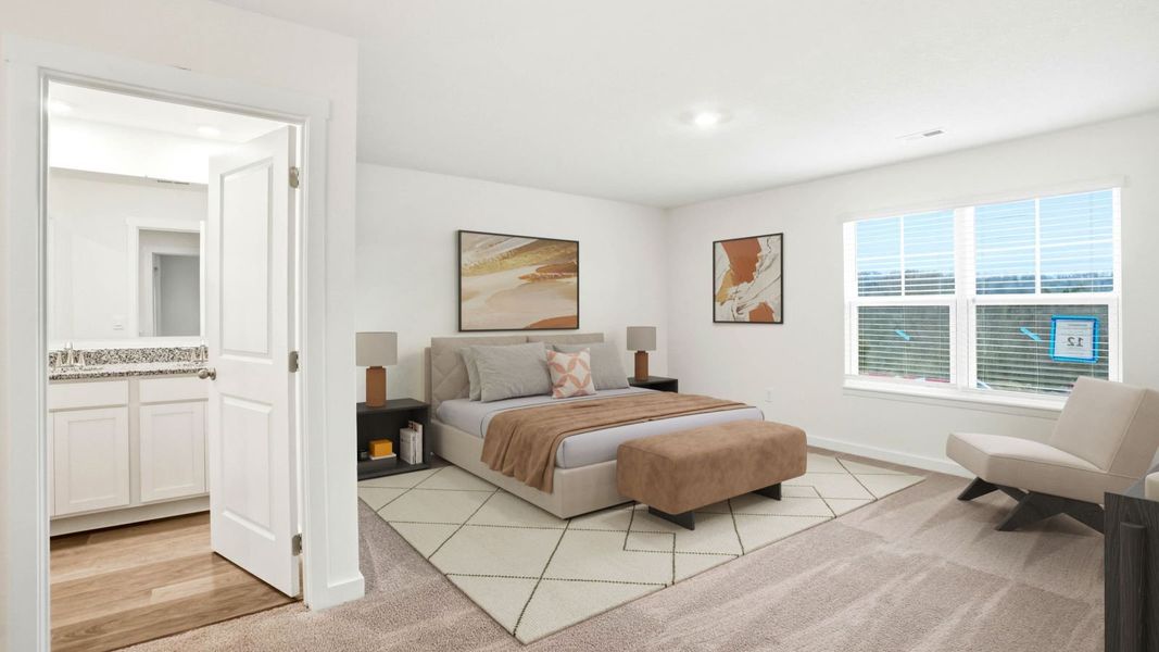 Representative furnished interior of a home built from the Manning by D.R. Horton in Highland View, Seymour (Image 5).