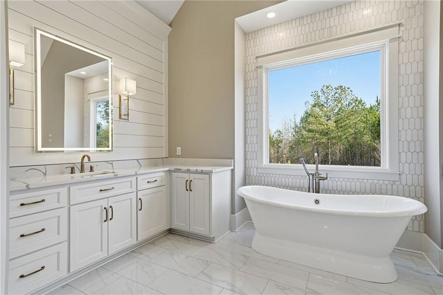 Furnished interior view inside a new home in , White (Image 16). Furnished interior view inside a new home in , White (Image 16).