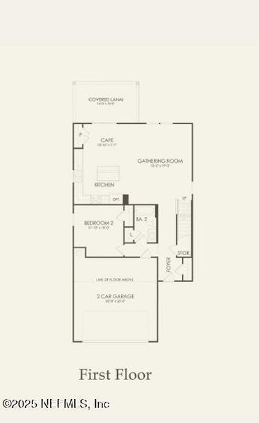 2D floor plan layout of this home in Wells Landing, Jacksonville, FL (Image 4).