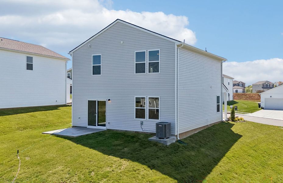 Exterior details and patio area of a home in Highlands of Carter's Station, Columbia (Image 19).