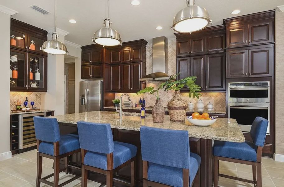 Furnished interior view inside a new home in Boca Royale Golf and Country Club at Wellen Park, Englewood (Image 6).