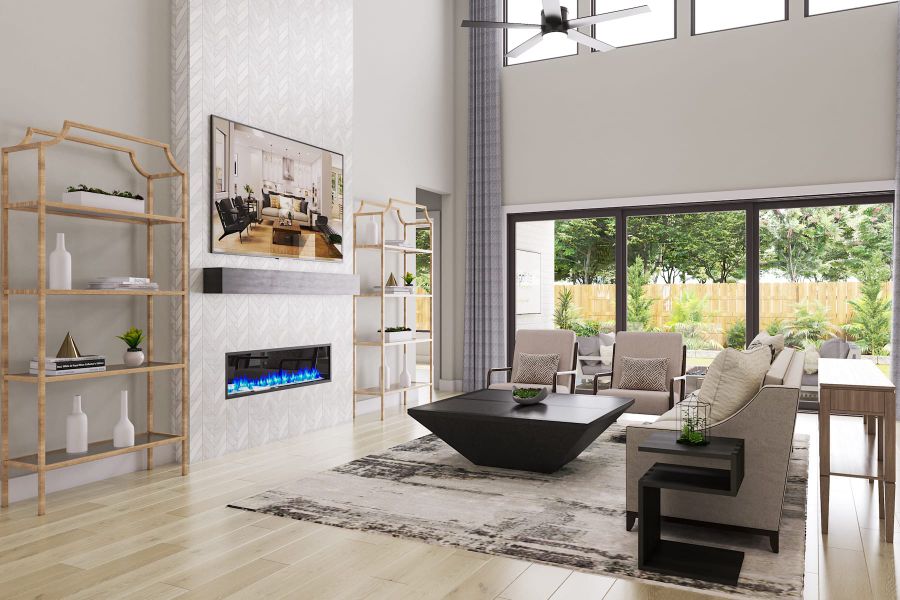 Representative furnished interior of a home built from the Veneto by Tri Pointe Homes in Legacy Grove, Montgomery (Image 9).