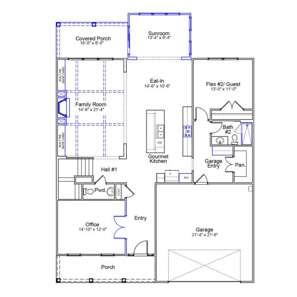 2D floor plan layout of this home in Sweetbrier, Durham, NC (Image 3).