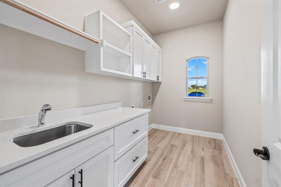 Huge separate laundry room with sink. Huge separate laundry room with sink.