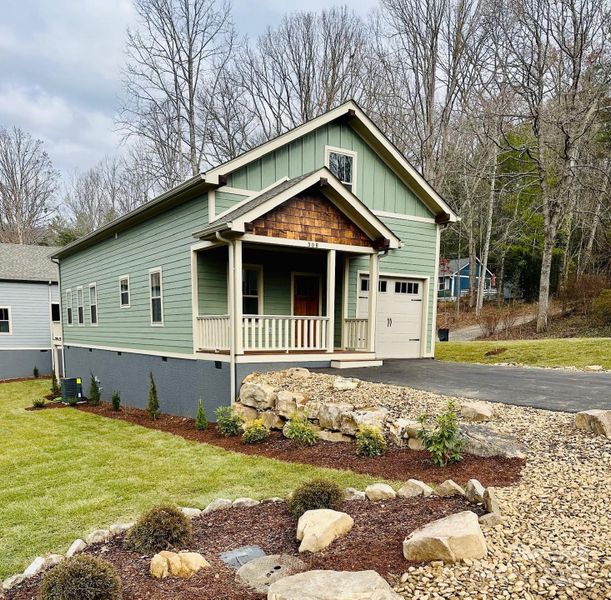 Front exterior of a new home in , Black Mountain, NC, highlighting curb appeal (Image 1).