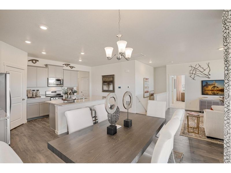 Furnished interior view inside a new home in Fossil Creek Ranch, Windsor (Image 3).