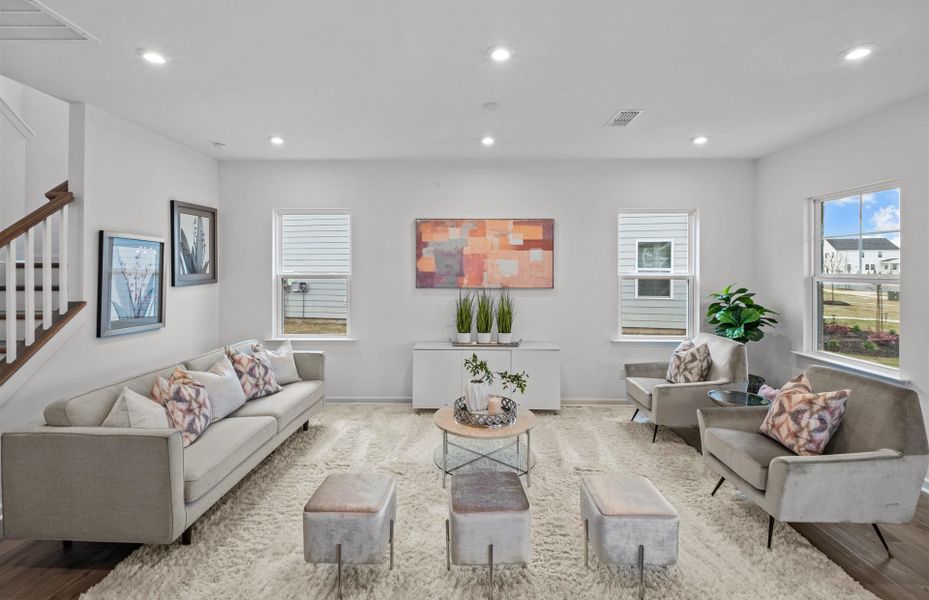 Representative furnished interior of a home built from the Marion by Pulte Homes in Long Savanna, Charleston (Image 12). Representative furnished interior of a home built from the Marion by Pulte Homes in Long Savanna, Charleston (Image 12).