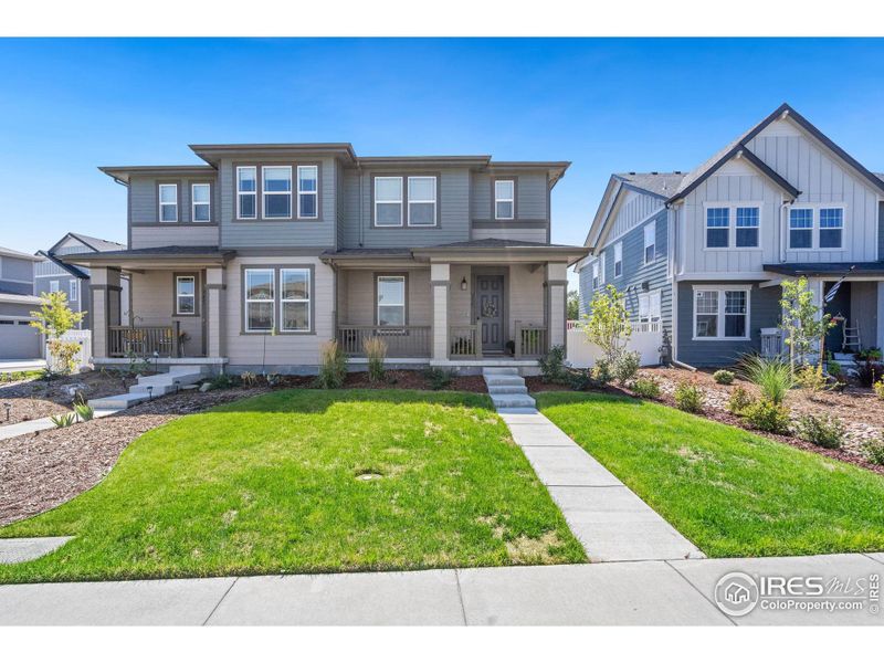 Professionally Landscaped Front Yard with In-Ground Sprinklers