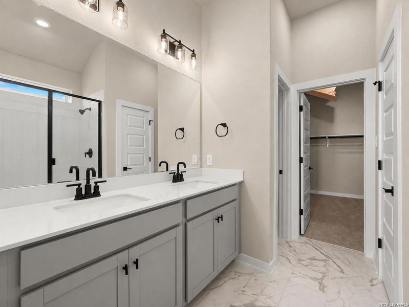 Furnished interior view inside a new home in Hunter's Ranch, San Antonio (Image 9). Furnished interior view inside a new home in Hunter's Ranch, San Antonio (Image 9).