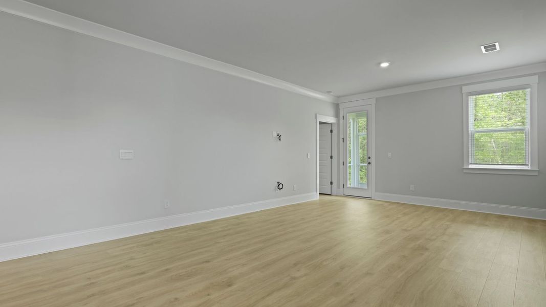Spacious, unfurnished interior of a new home in Sheep Island, Summerville (Image 26). Spacious, unfurnished interior of a new home in Sheep Island, Summerville (Image 26).