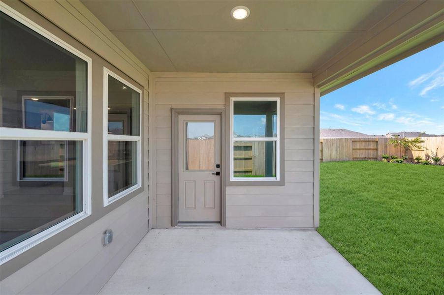 Enjoy the outdoors on the covered patio