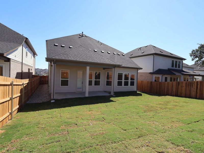 Exterior details and patio area of a home in Edgewood, Leander (Image 17). Exterior details and patio area of a home in Edgewood, Leander (Image 17).