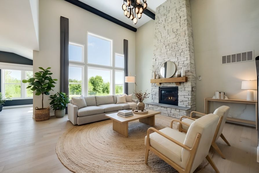 Furnished interior view inside a new home in Woodberry, Canton (Image 42).