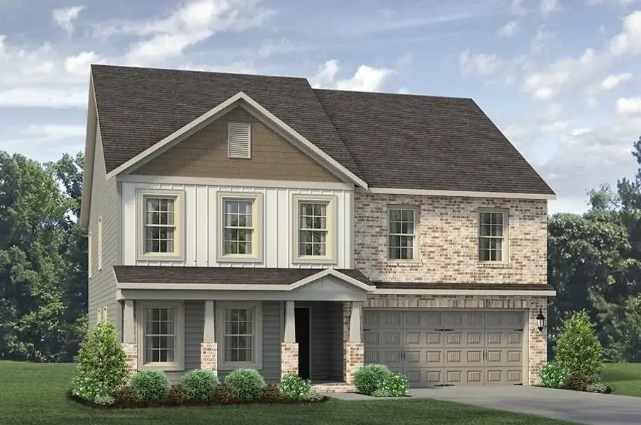 Representative exterior photo of a completed home built from the Kendall by Keystone Homes NC in Royal Pines, Trinity, NC (Image 2).