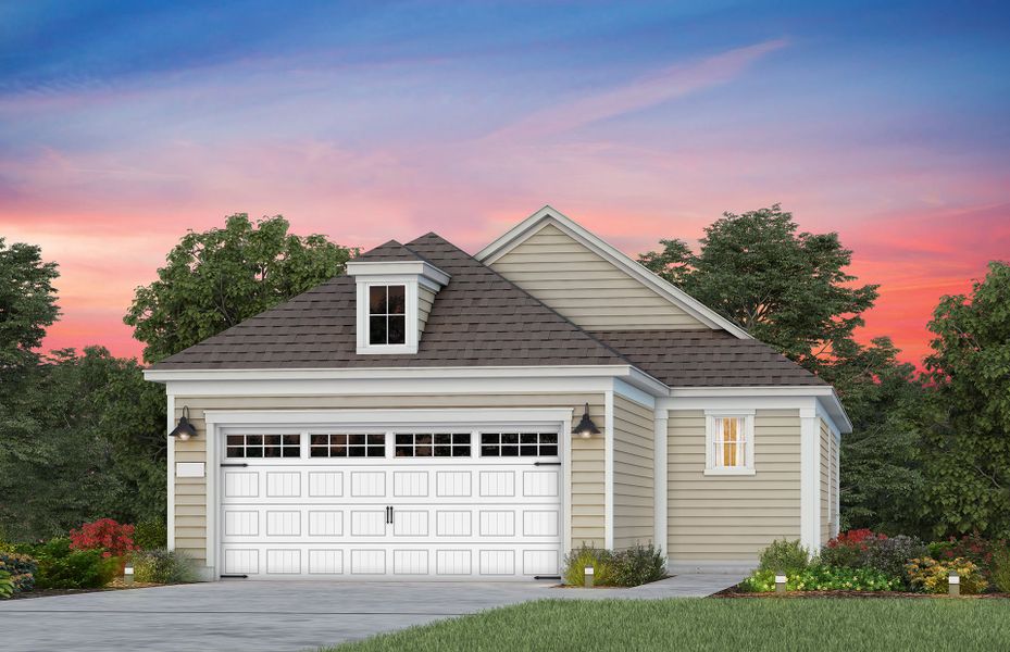 Representative exterior photo of a completed home built from the Alpine - Passport by Del Webb in Carolina Overlook, Clayton, NC (Image 20). Representative exterior photo of a completed home built from the Alpine - Passport by Del Webb in Carolina Overlook, Clayton, NC (Image 20).
