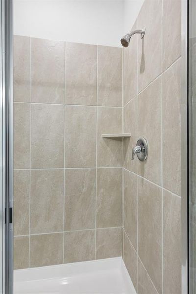 Bathroom with a shower stall