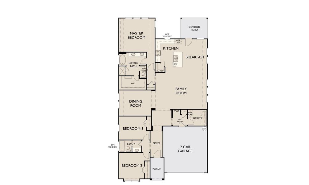 2D floor plan layout for the Pecos by Ashton Woods in Megan's Landing 50's, Castroville, TX (Image 2). 2D floor plan layout for the Pecos by Ashton Woods in Megan's Landing 50's, Castroville, TX (Image 2).