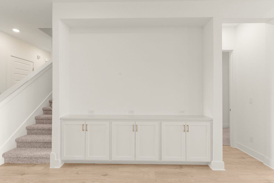 Furnished interior view inside a new home in Santa Rita Ranch, Liberty Hill (Image 25). Furnished interior view inside a new home in Santa Rita Ranch, Liberty Hill (Image 25).