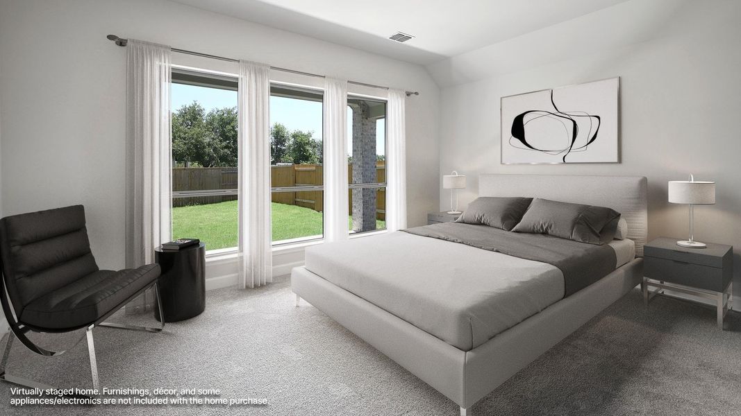 Furnished interior view inside a new home in 6 Creeks, Kyle (Image 9).