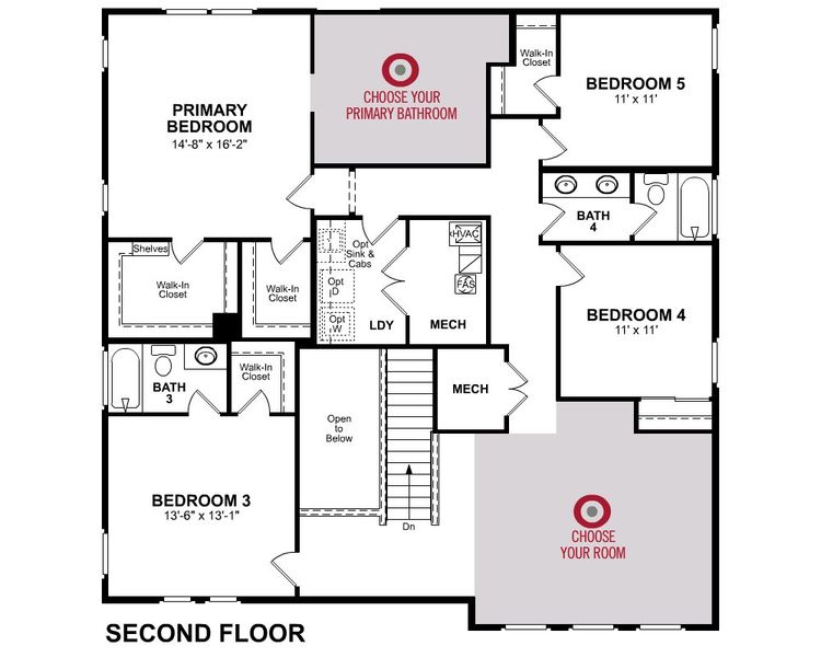 2D floor plan layout for the Watson by Beazer Homes in Montana Vista: Summit, Buckeye, AZ (Image 4).