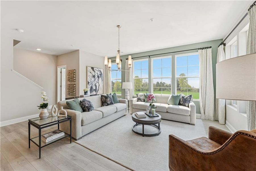 Furnished interior view inside a new home in , Atlanta (Image 18).