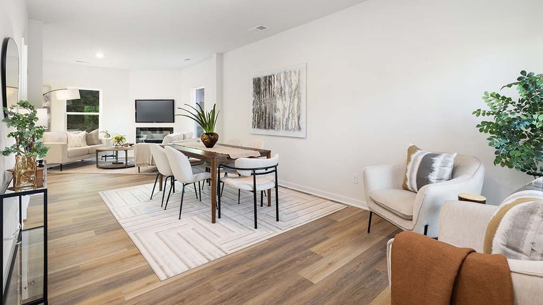 Furnished interior view inside a new home in Calvin Creek, Troutman (Image 5).
