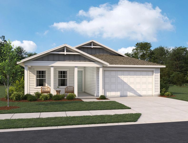 Representative exterior photo of a completed home built from the Badland II by Ashton Woods in Weslyn Park, St. Cloud, FL (Image 15).