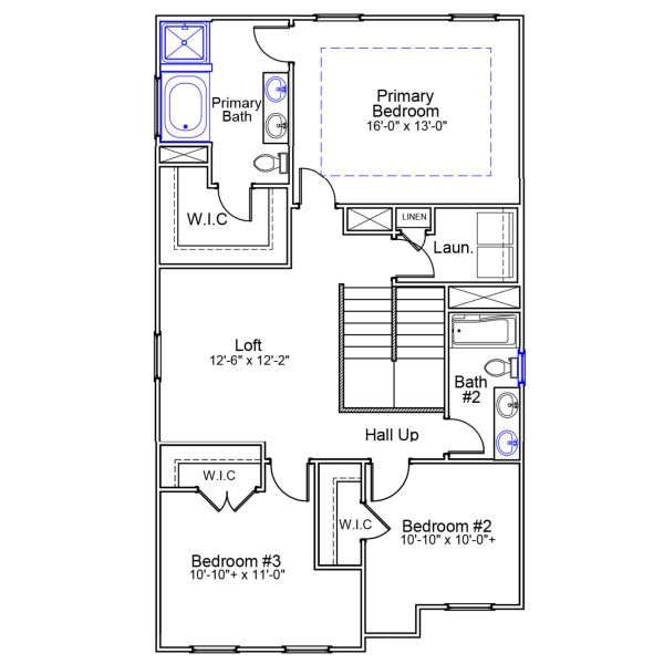 2D floor plan layout of this home in Killians Crossing, Blythewood, SC (Image 4).