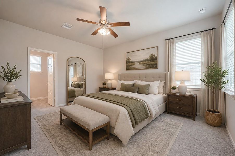 Furnished interior view inside a new home in Sunterra, Katy (Image 7).