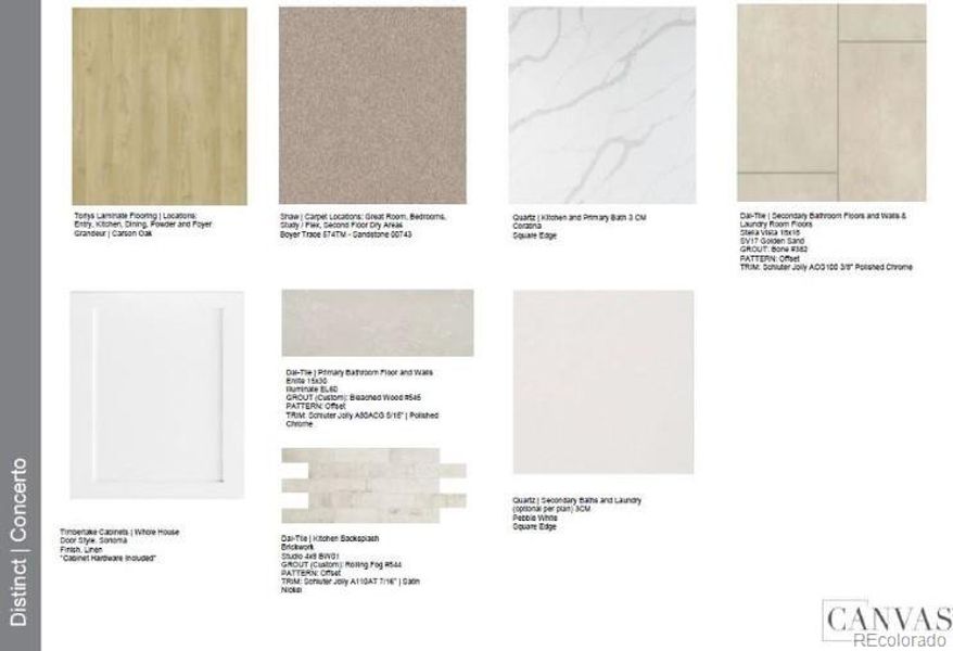 Design Selections. Home is currently under construction, selections subject to change.