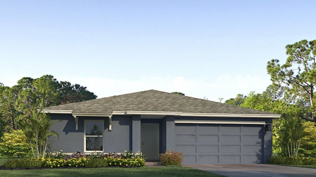 Representative exterior photo of a completed home built from the Fletcher by D.R. Horton in Mandarin Grove, Palmetto, FL (Image 4). Representative exterior photo of a completed home built from the Fletcher by D.R. Horton in Mandarin Grove, Palmetto, FL (Image 4).