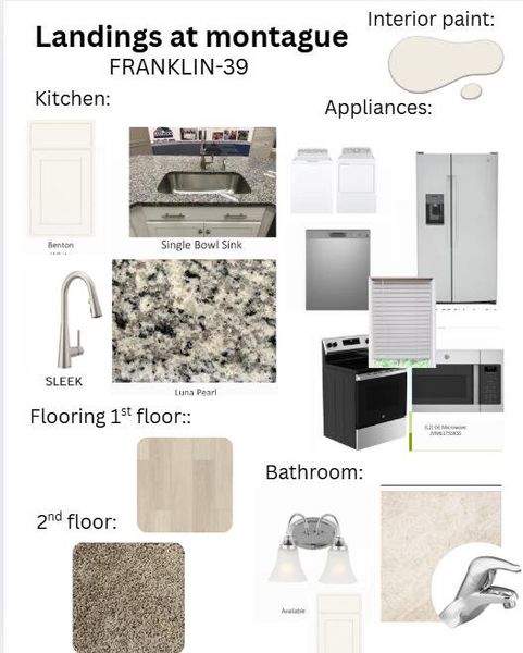 Sample of building materials used in homes in The Landings at Montague, Goose Creek (Image 22).