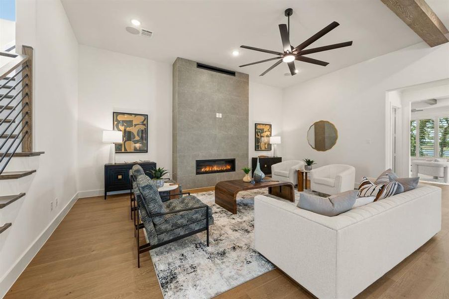 Furnished interior view inside a new home in The Resort on Eagle Mt. Lake, Fort Worth (Image 7).