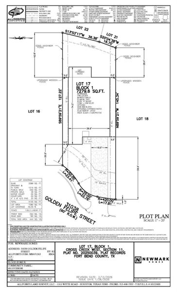 Plot Plan Showcasing the Long Driveway