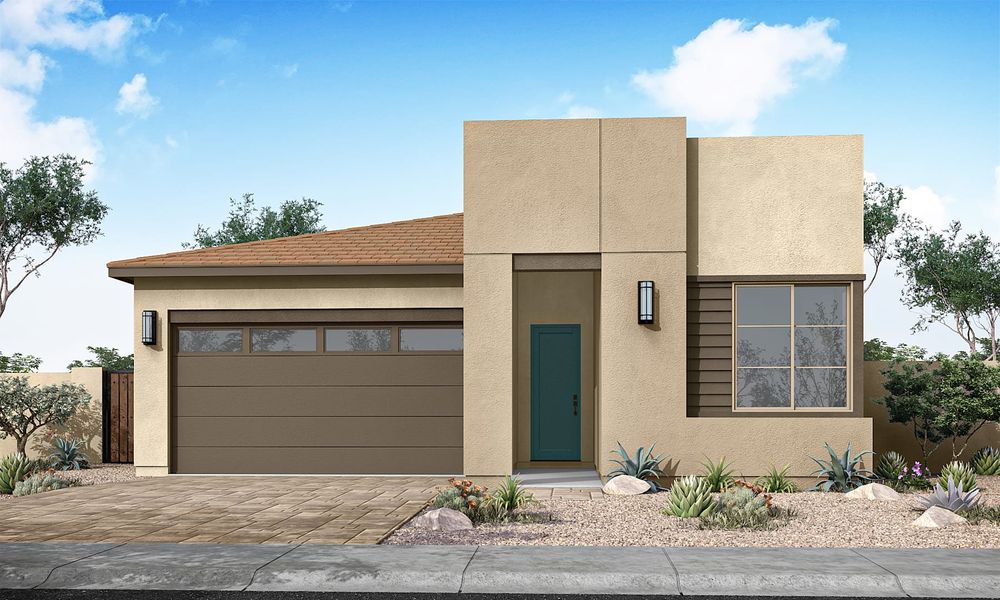 Representative exterior photo of a completed home built from the Artesa Plan 3515 by Tri Pointe Homes in Soleo, San Tan Valley, AZ (Image 14).