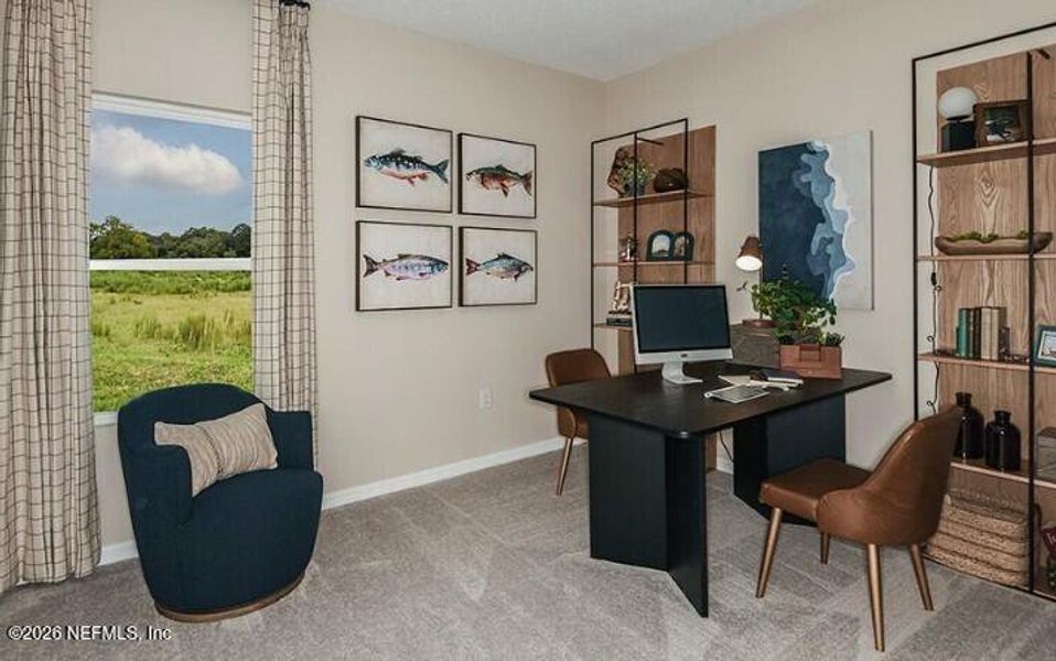 Furnished interior view inside a new home in Coopers Meadow, Jacksonville (Image 8). Furnished interior view inside a new home in Coopers Meadow, Jacksonville (Image 8).