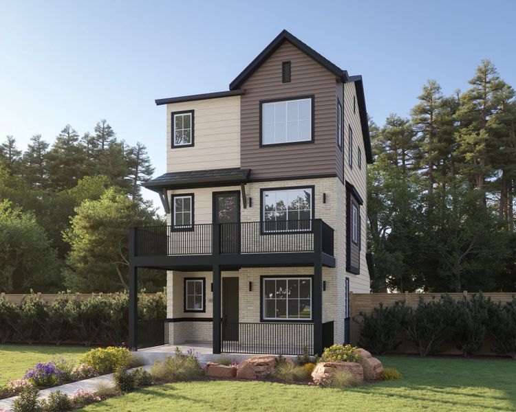 Representative exterior photo of a completed home built from the Apex One by Brookfield Residential in Uplands, Westminster, CO (Image 6).