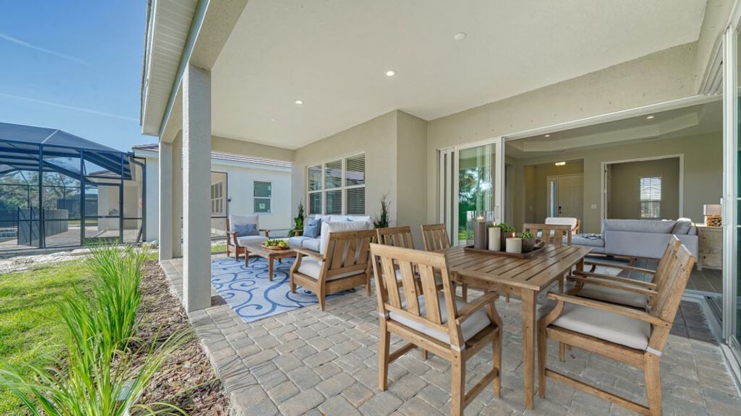 Exterior details and patio area of a home in Grand Palm, Venice (Image 2). Exterior details and patio area of a home in Grand Palm, Venice (Image 2).