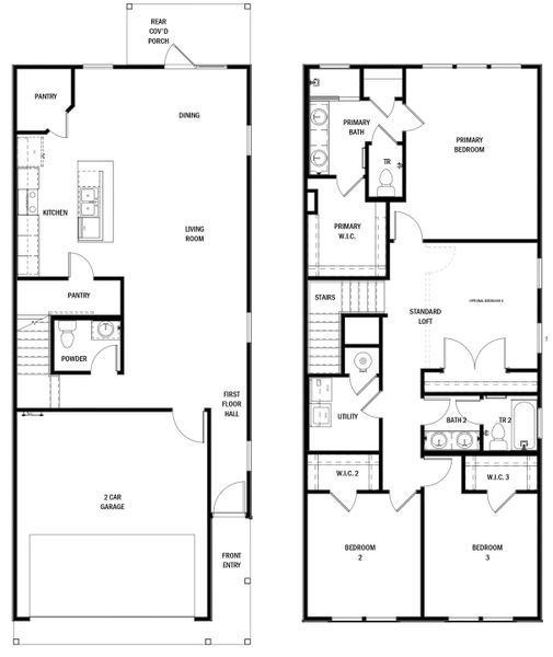 2D floor plan layout for the The Cooper by Rosehaven Homes in Magnolia Village, San Antonio, TX (Image 3). 2D floor plan layout for the The Cooper by Rosehaven Homes in Magnolia Village, San Antonio, TX (Image 3).
