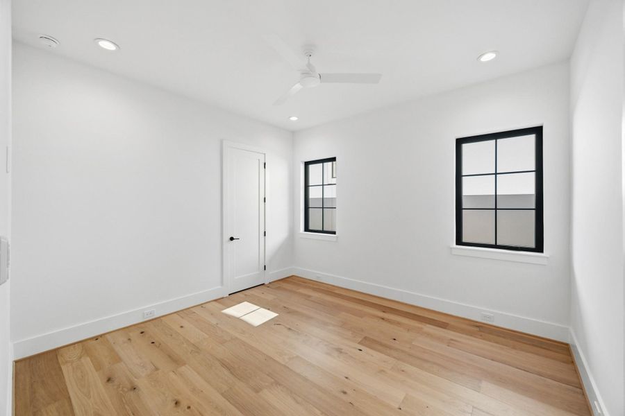The 3rd and final guest room likewise enjoys a walk-in closet!