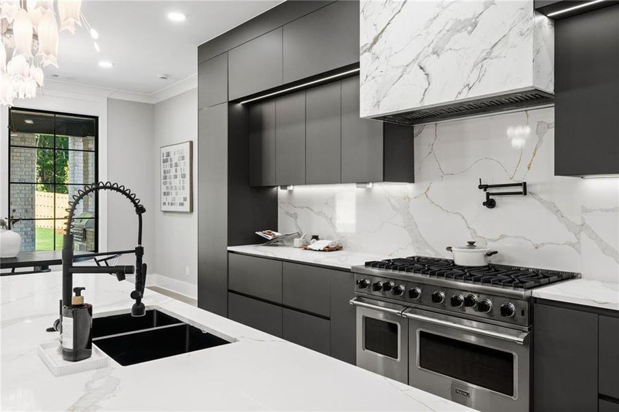Furnished interior view inside a new home in , Suwanee (Image 47).