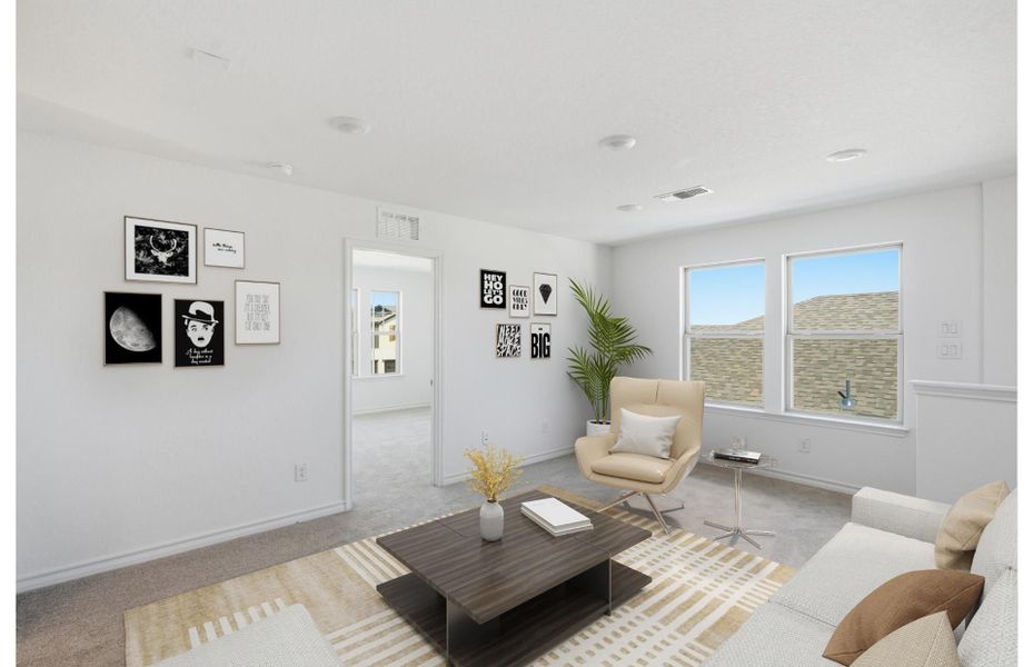 Representative furnished interior of a home built from the Albany by Pulte Homes in Nopal Valley, San Antonio (Image 8).
