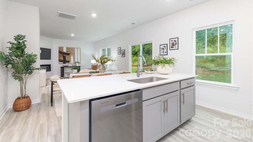 Furnished interior view inside a new home in Reedy Creek Preserve, Charlotte (Image 6).